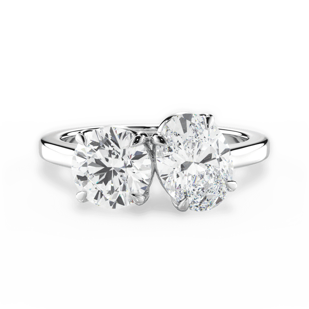 14kt White Gold/18kt White Gold/Platinum/oval/top