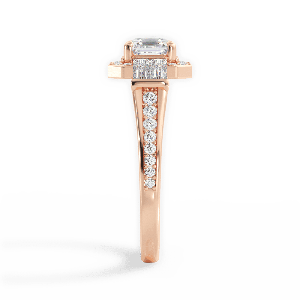 14kt Rose Gold/18kt Rose Gold/asscher/perspective