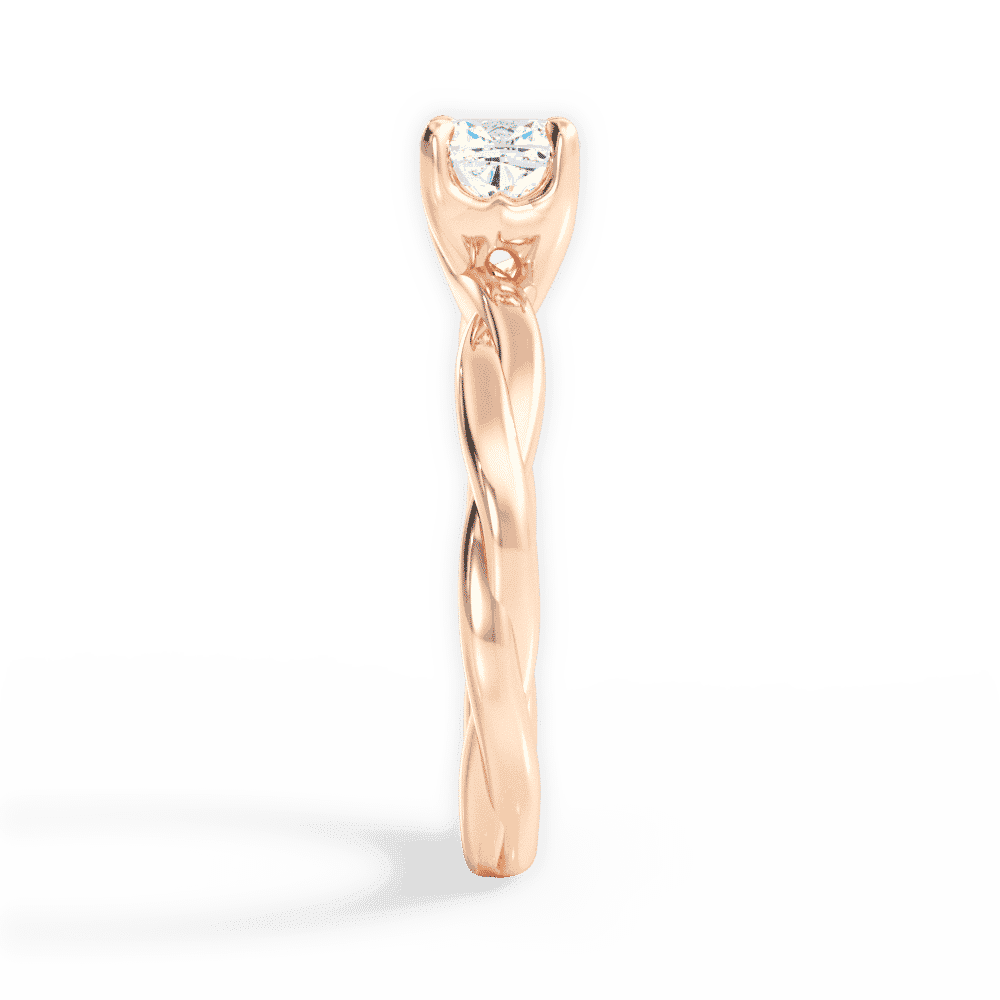 14kt Rose Gold/18kt Rose Gold/cushion/perspective