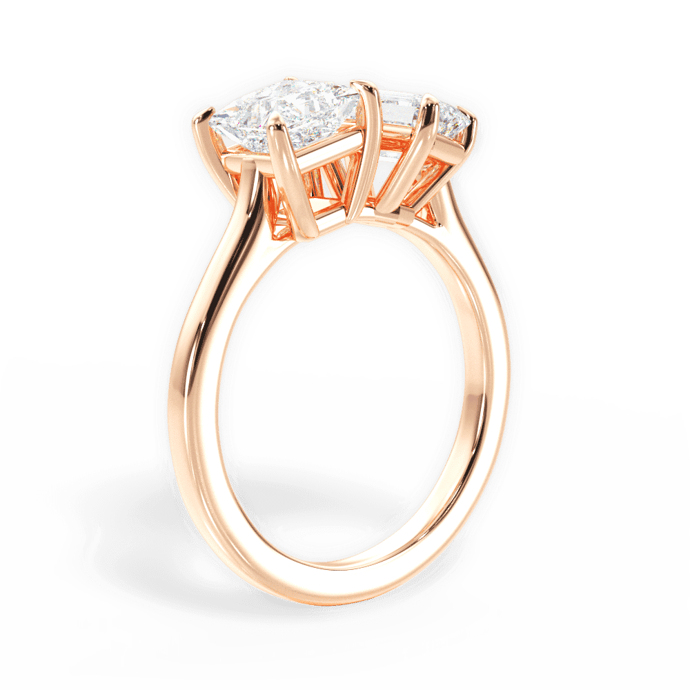 14kt Rose Gold/18kt Rose Gold/emerald/front