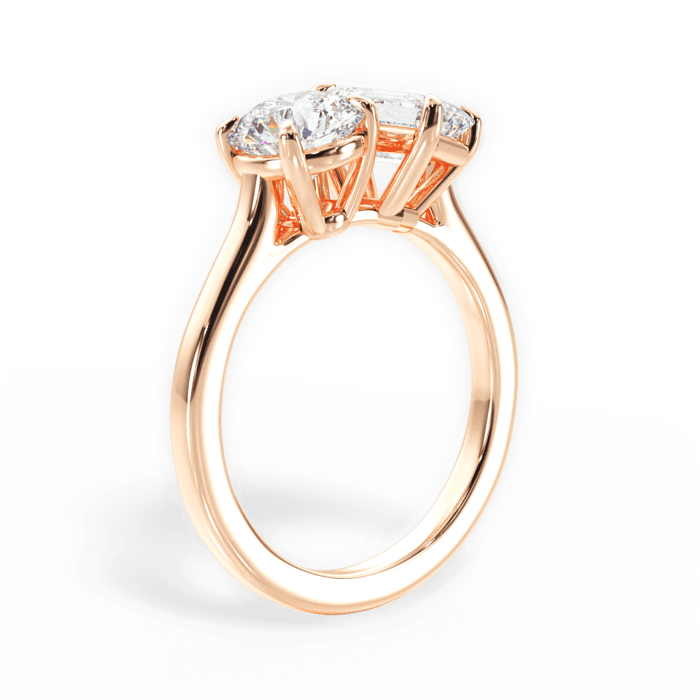 14kt Rose Gold/18kt Rose Gold/emerald/front