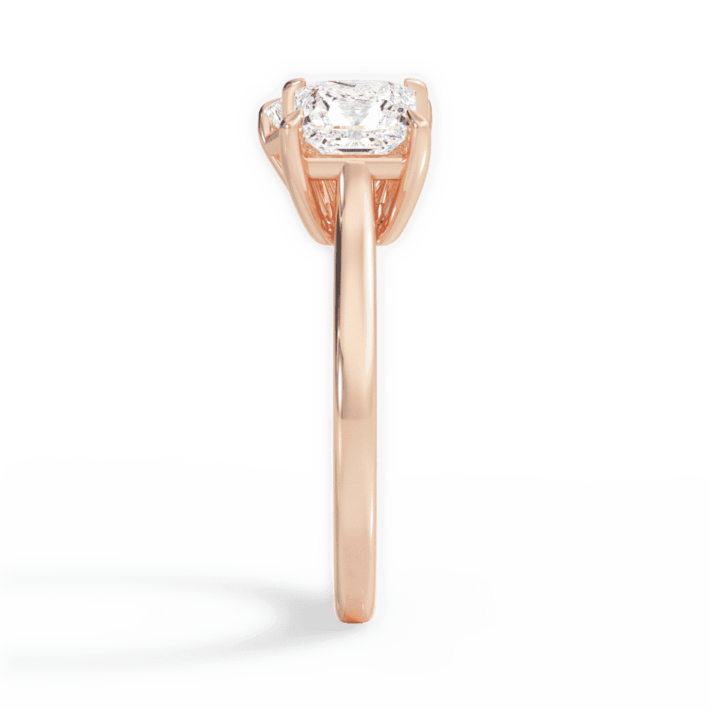 14kt Rose Gold/18kt Rose Gold/emerald/side