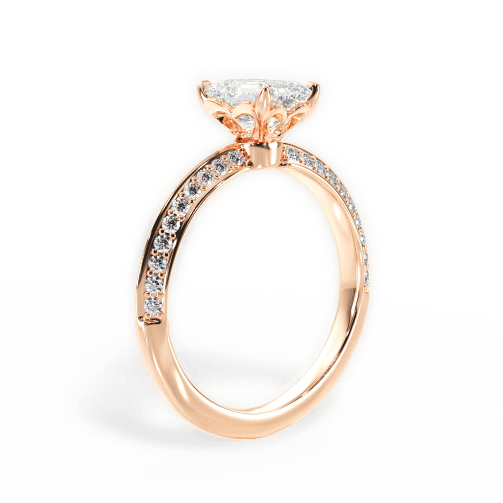 14kt Rose Gold/18kt Rose Gold/emerald/front