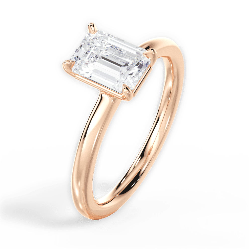 14kt Rose Gold/18kt Rose Gold/emerald/perspective