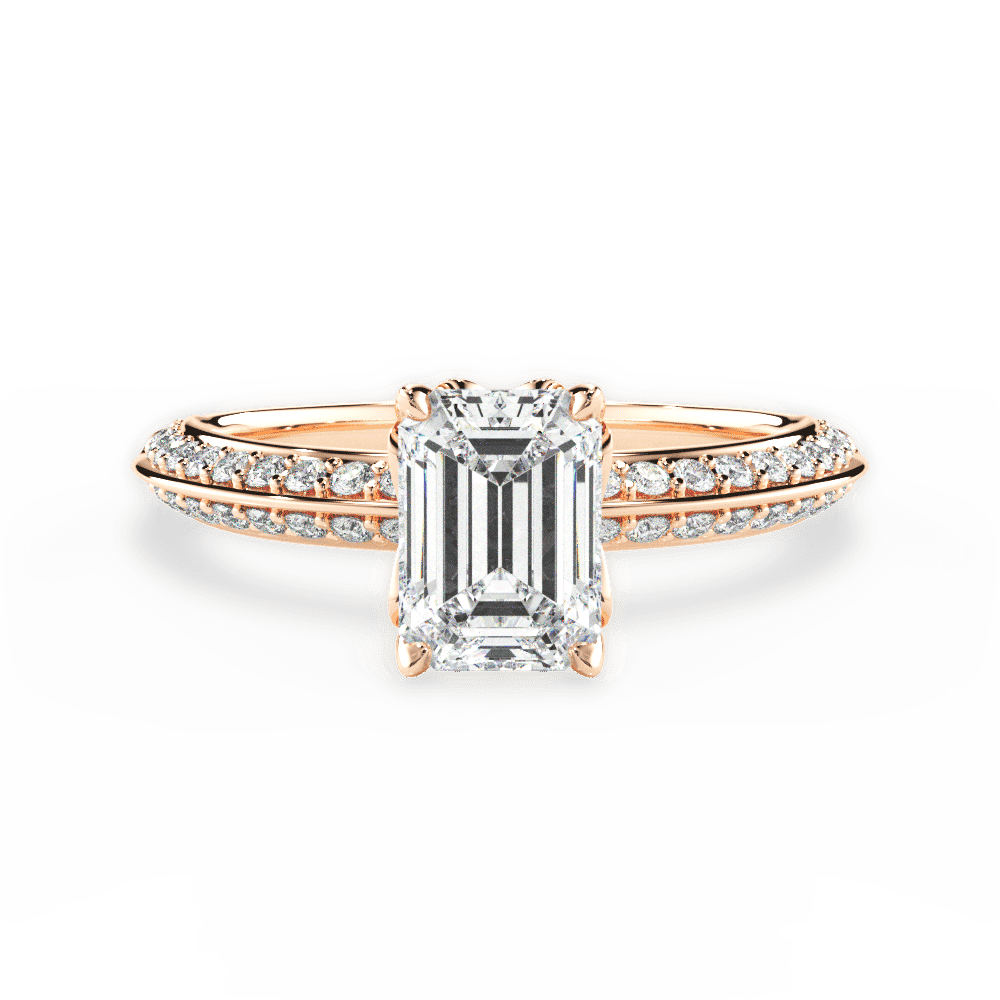 14kt Rose Gold/18kt Rose Gold/emerald/top