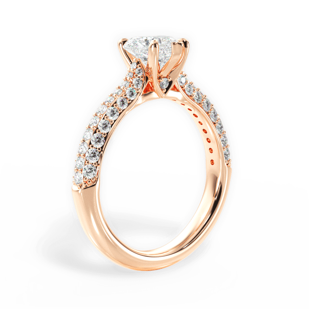 14kt Rose Gold/18kt Rose Gold/heart/front