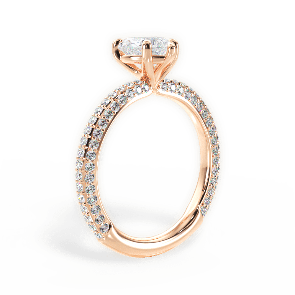 14kt Rose Gold/18kt Rose Gold/heart/front