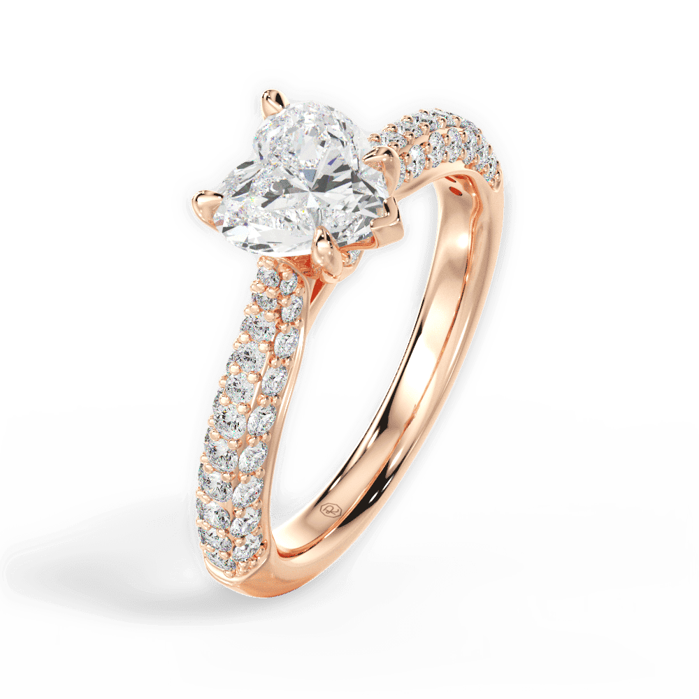 14kt Rose Gold/18kt Rose Gold/heart/perspective