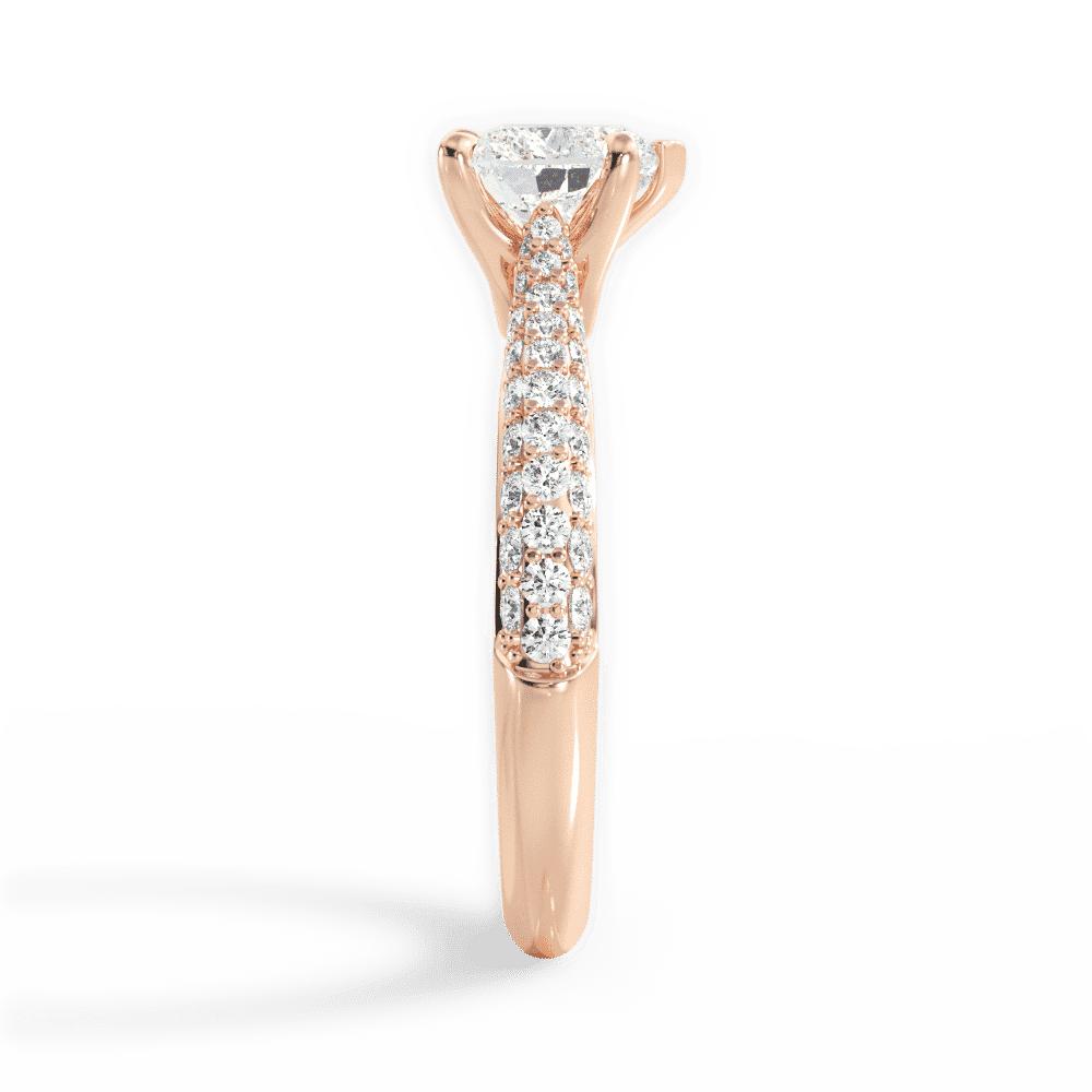 14kt Rose Gold/18kt Rose Gold/heart/side