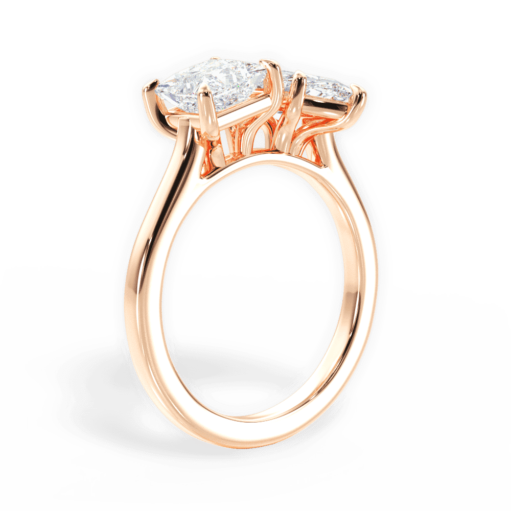 14kt Rose Gold/18kt Rose Gold/marquise/front