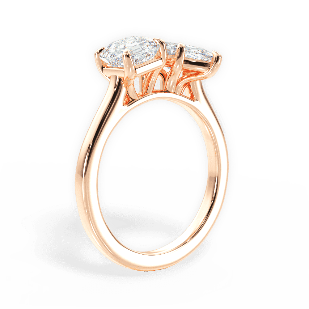 14kt Rose Gold/18kt Rose Gold/marquise/front
