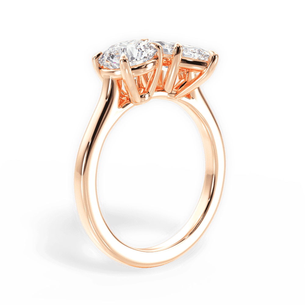 14kt Rose Gold/18kt Rose Gold/marquise/front