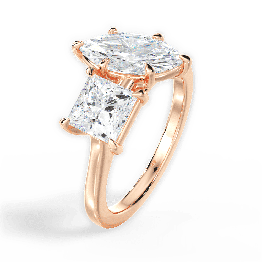 14kt Rose Gold/18kt Rose Gold/marquise/perspective