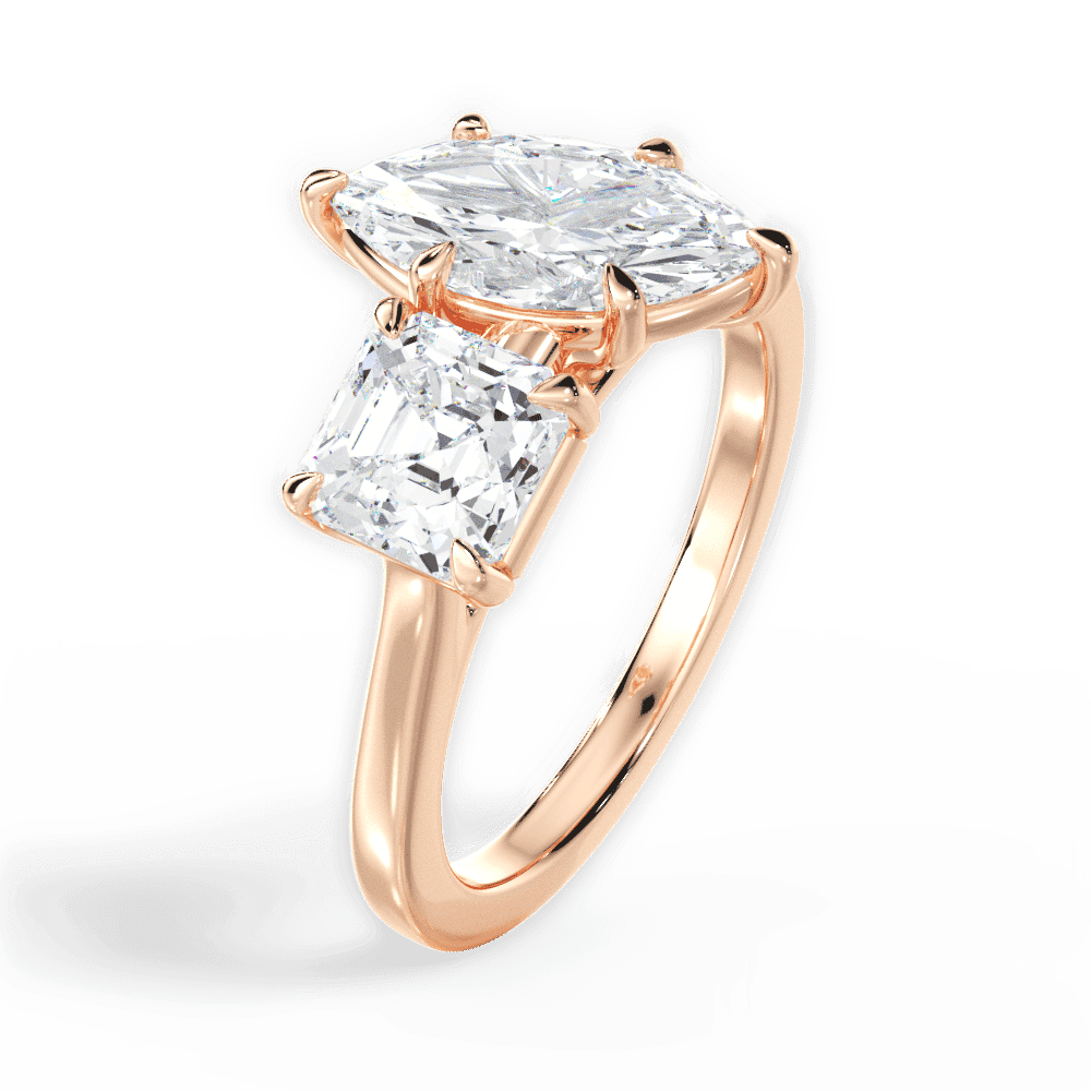 14kt Rose Gold/18kt Rose Gold/marquise/perspective