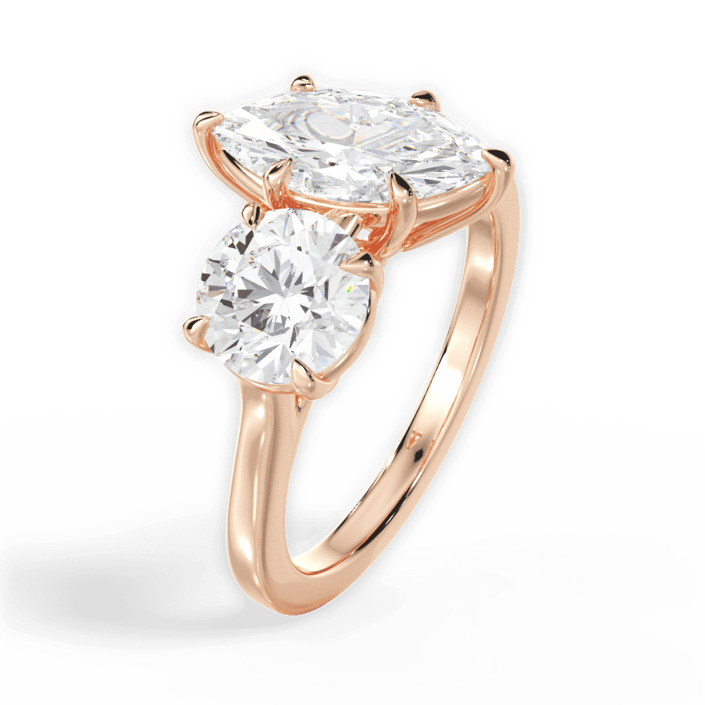 14kt Rose Gold/18kt Rose Gold/marquise/perspective