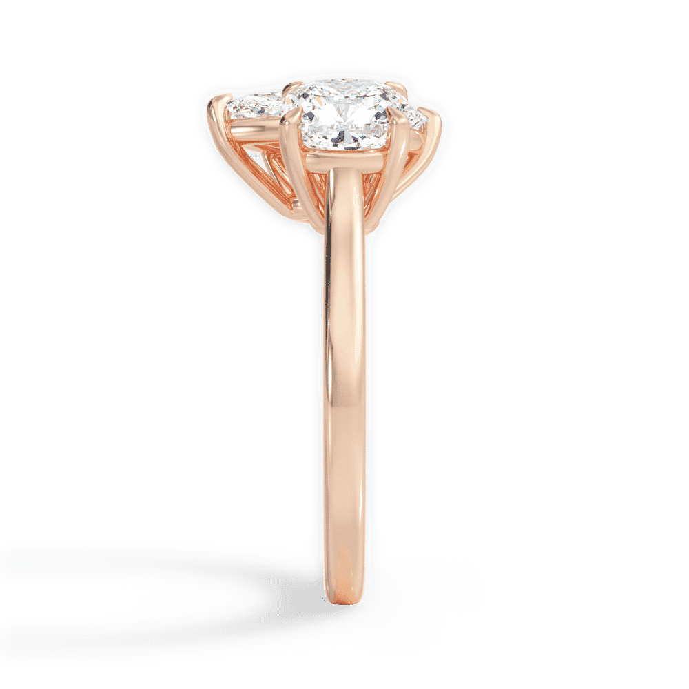 14kt Rose Gold/18kt Rose Gold/marquise/side