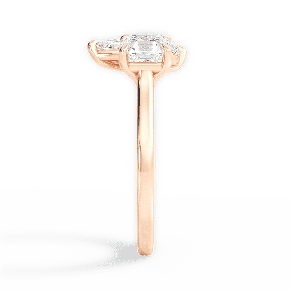 14kt Rose Gold/18kt Rose Gold/marquise/side