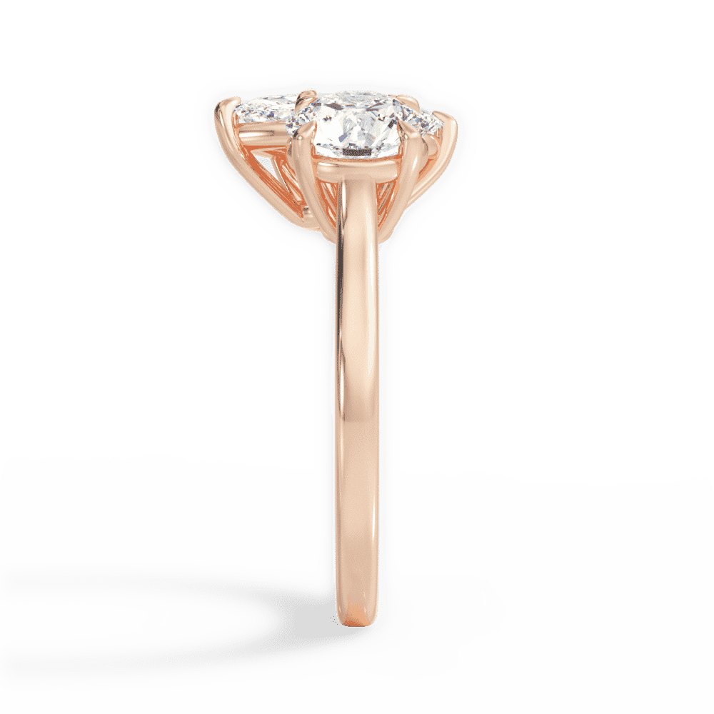14kt Rose Gold/18kt Rose Gold/marquise/side