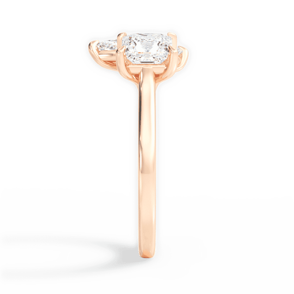 14kt Rose Gold/18kt Rose Gold/marquise/side