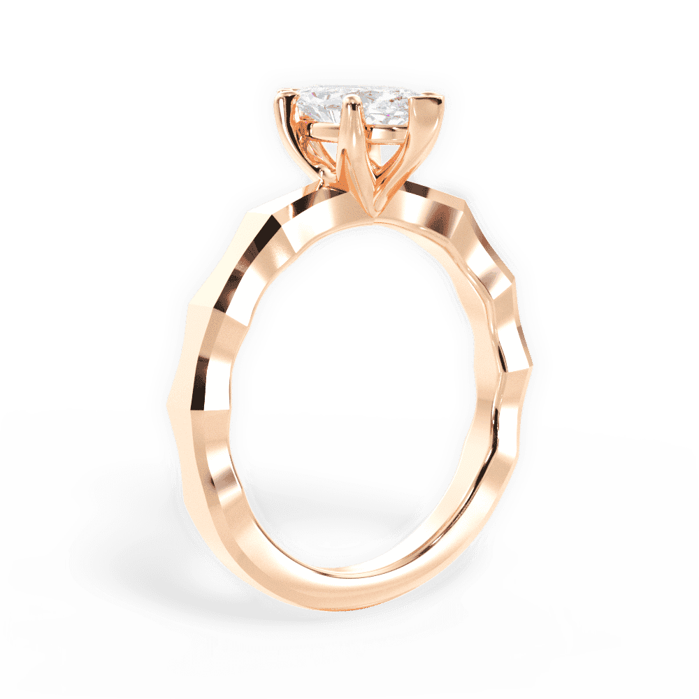 14kt Rose Gold/18kt Rose Gold/marquise/front