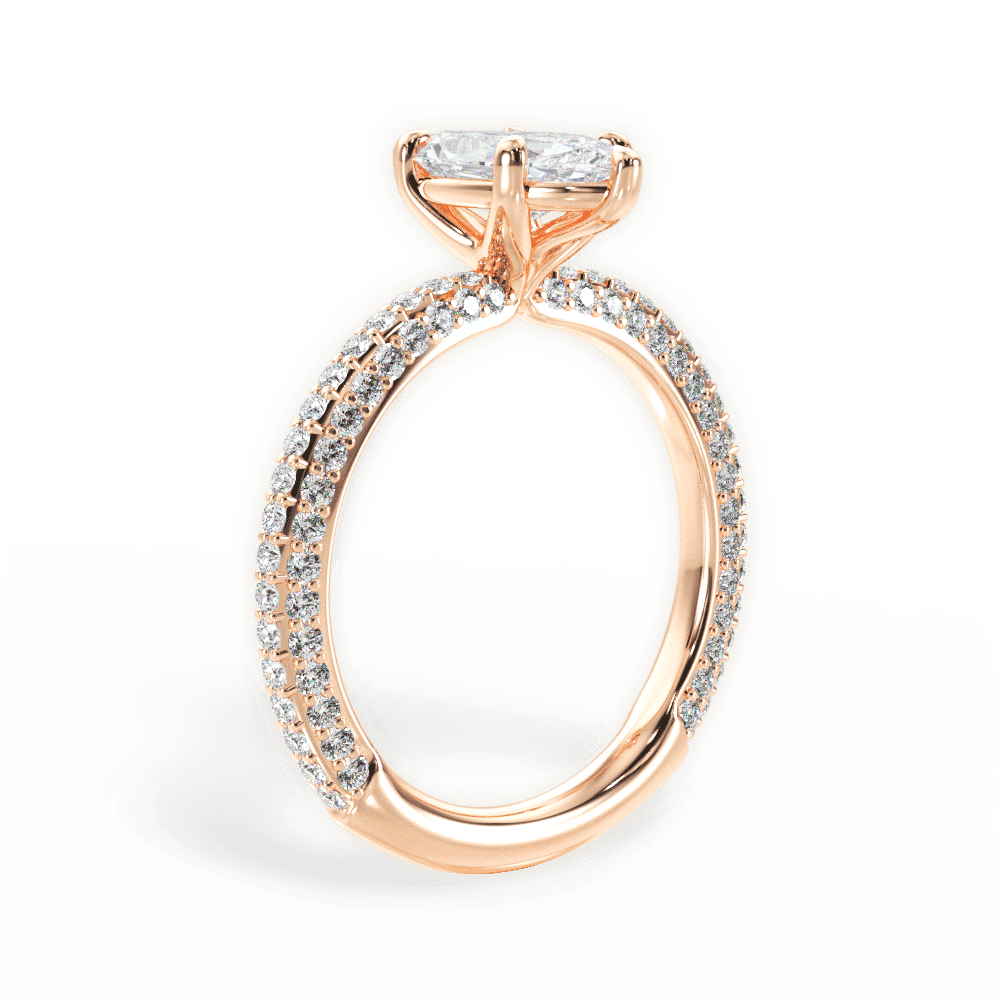 14kt Rose Gold/18kt Rose Gold/marquise/front