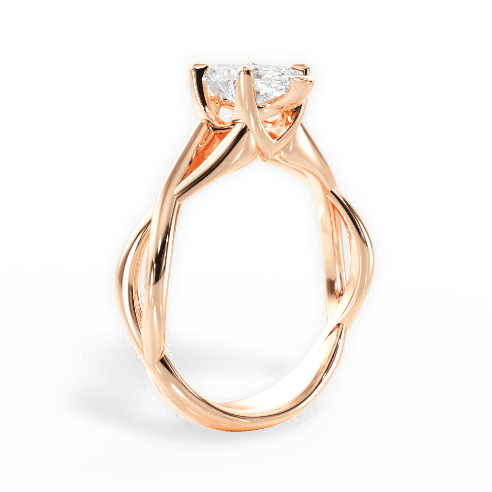 14kt Rose Gold/18kt Rose Gold/marquise/front