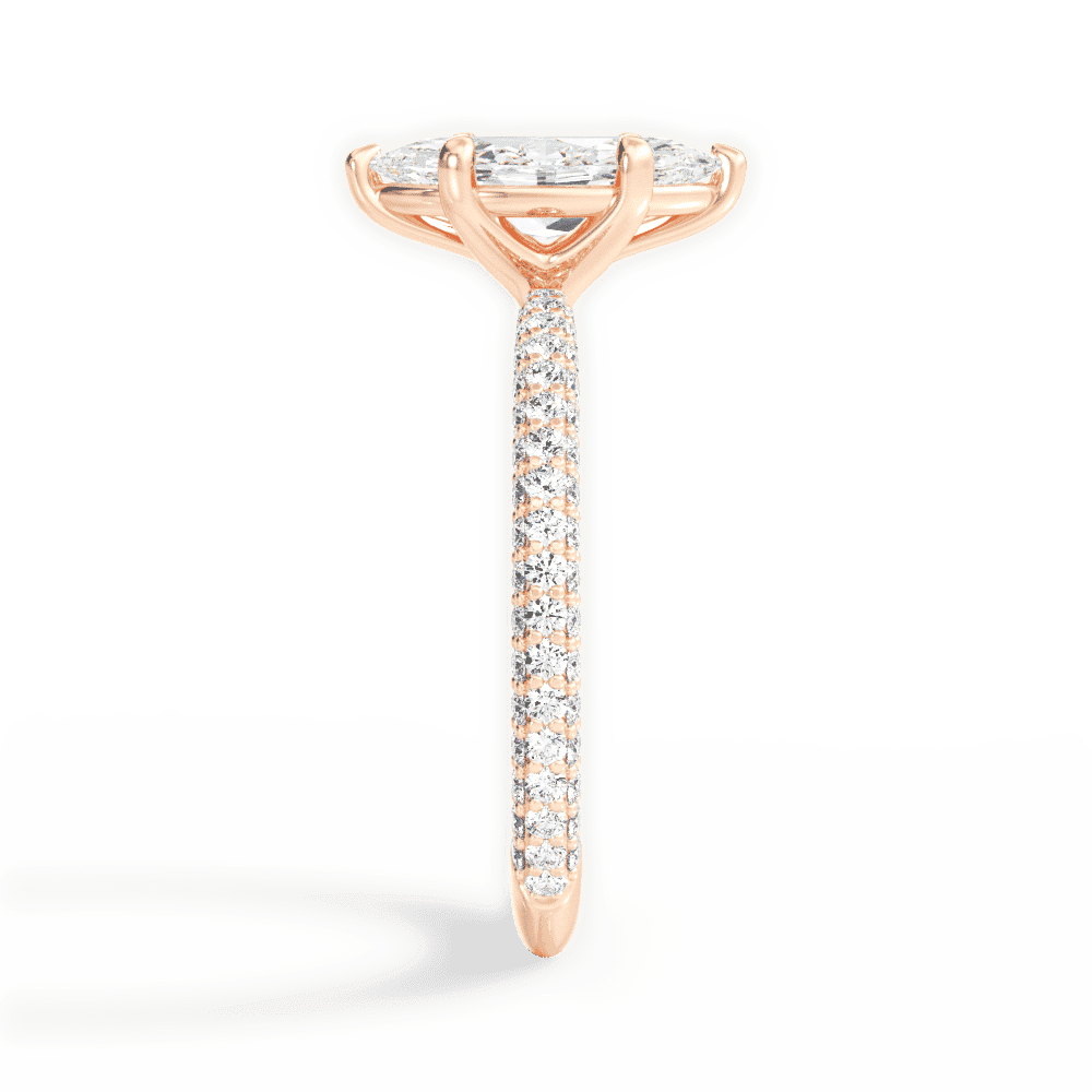 14kt Rose Gold/18kt Rose Gold/marquise/perspective