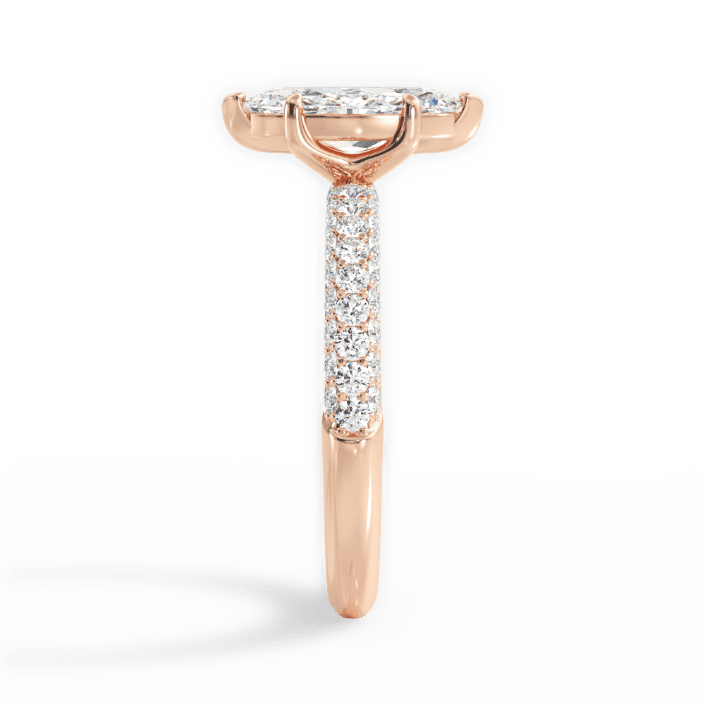 14kt Rose Gold/18kt Rose Gold/marquise/side
