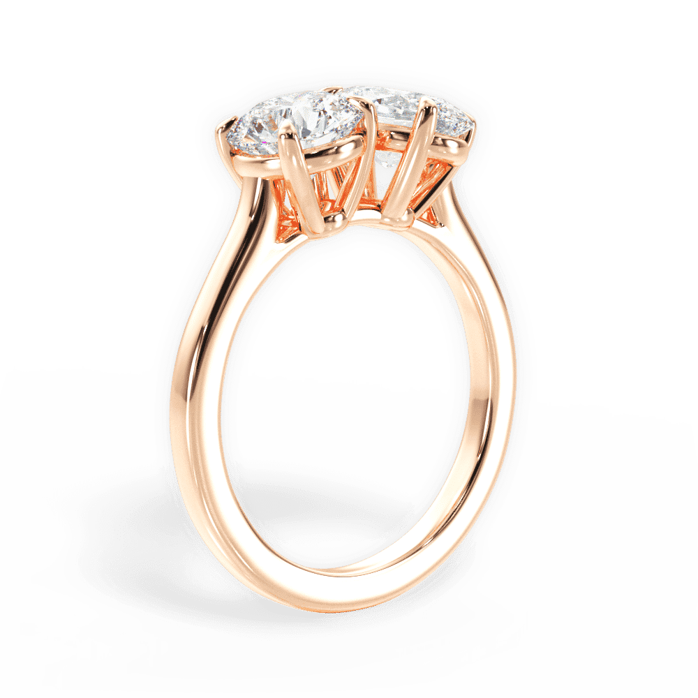 14kt Rose Gold/18kt Rose Gold/oval/front