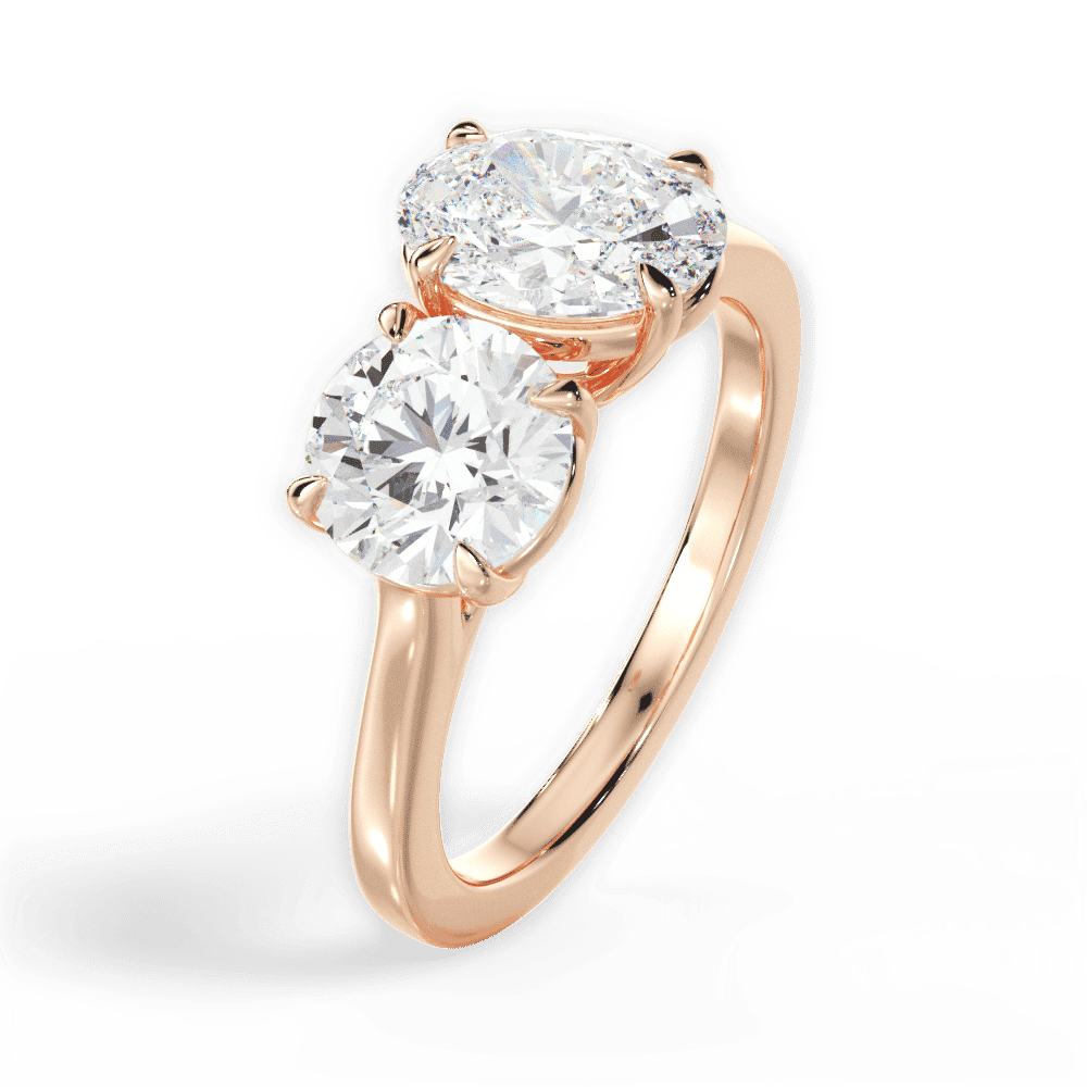 14kt Rose Gold/18kt Rose Gold/oval/perspective