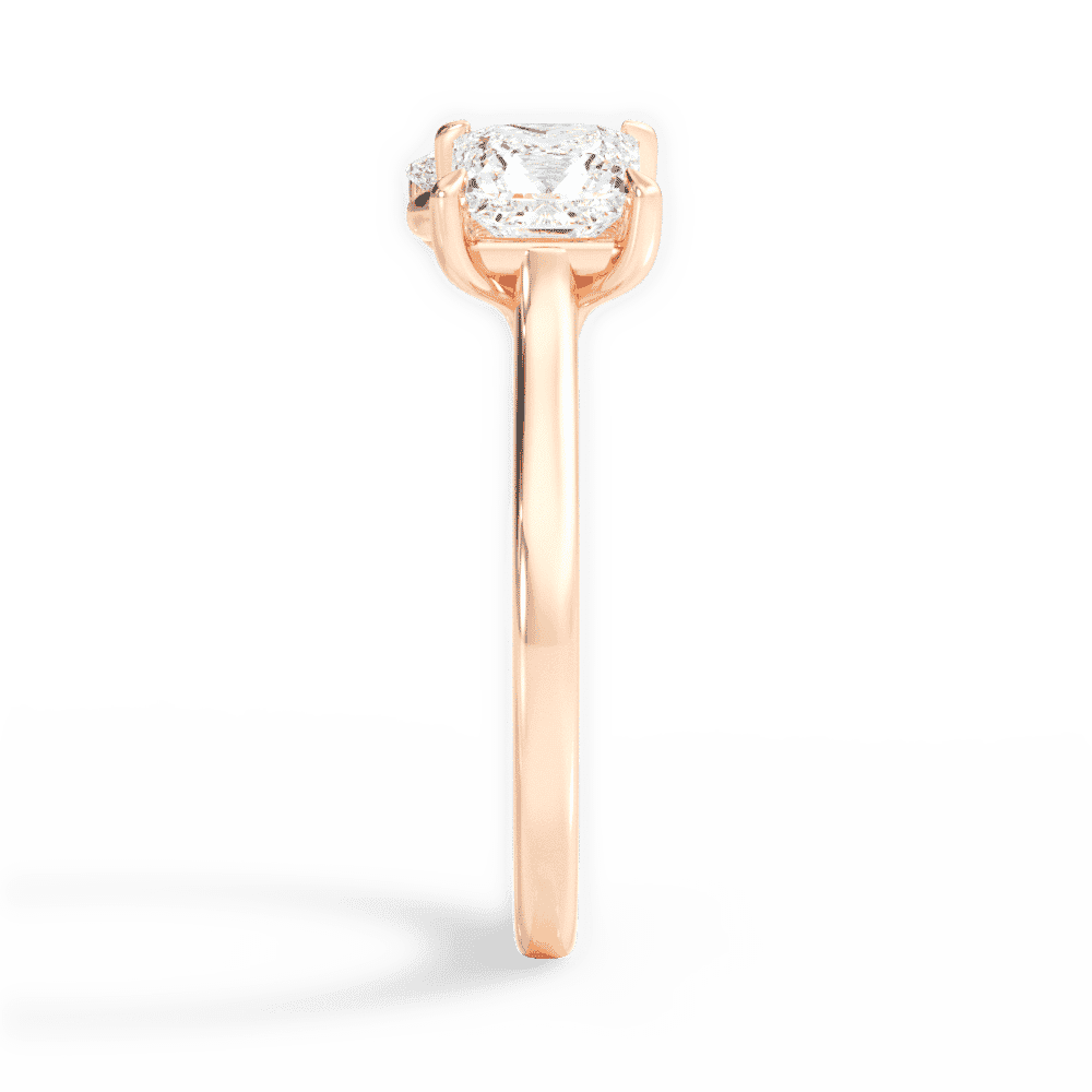 14kt Rose Gold/18kt Rose Gold/oval/side