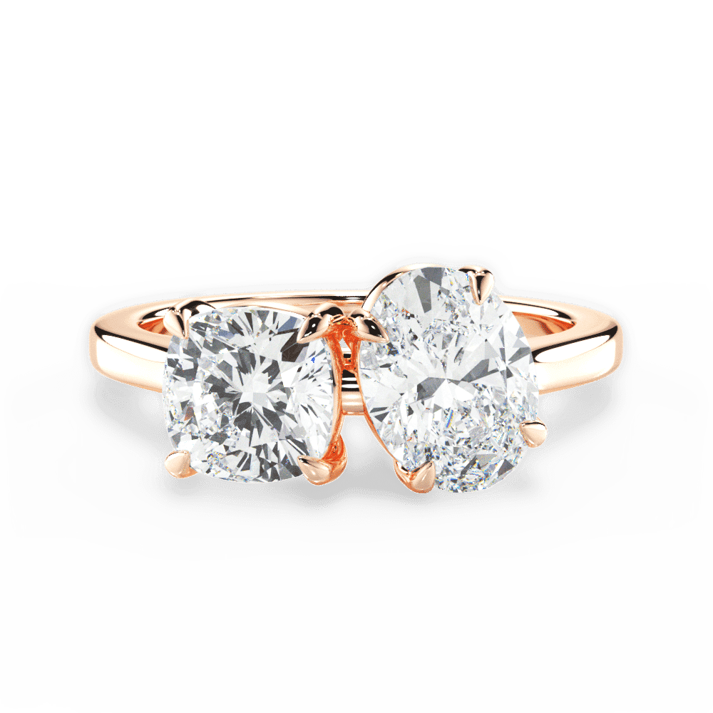14kt Rose Gold/18kt Rose Gold/oval/top