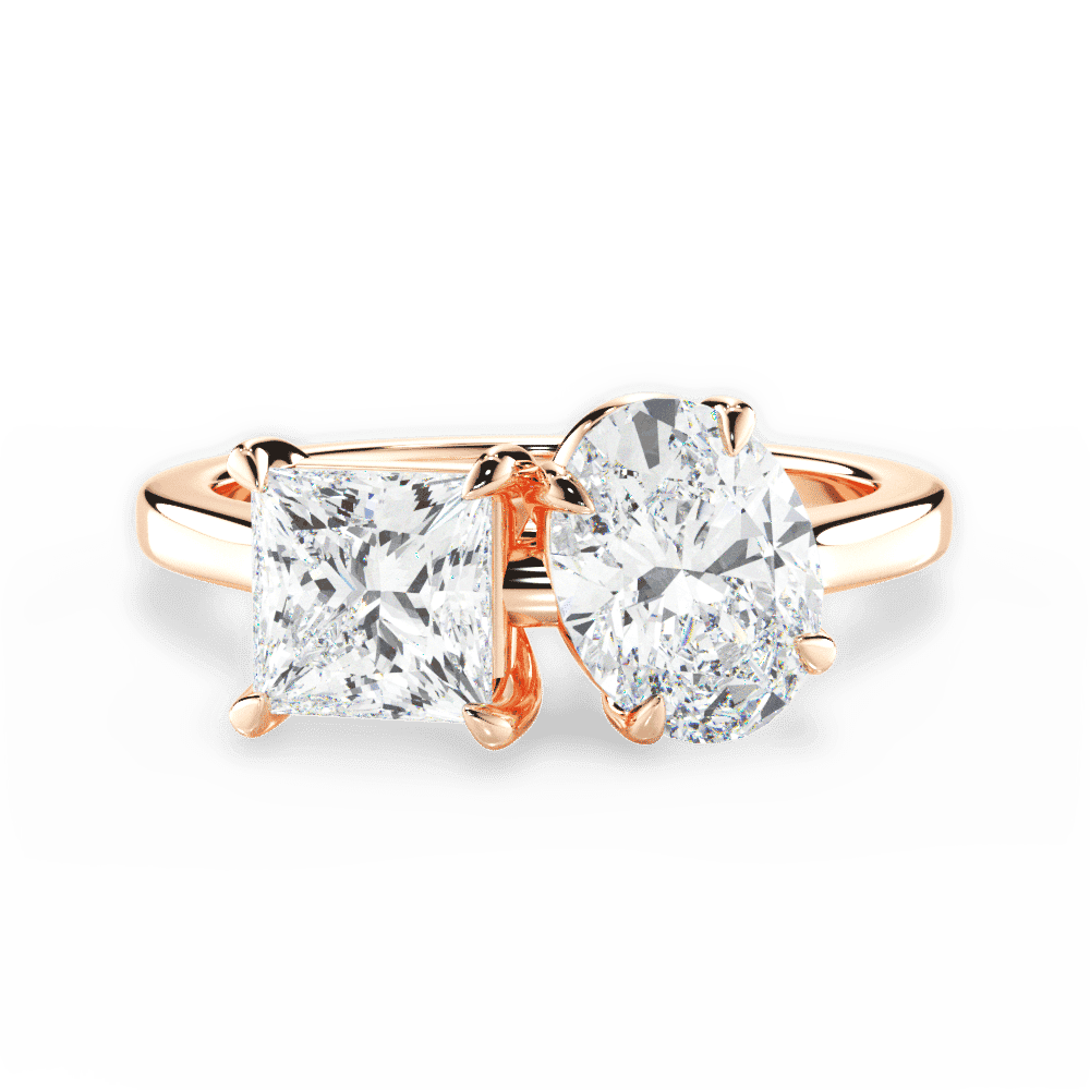 14kt Rose Gold/18kt Rose Gold/oval/top