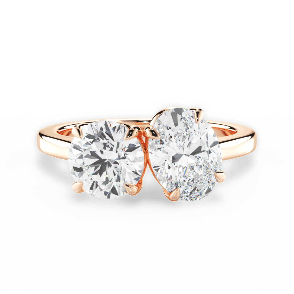 14kt Rose Gold/18kt Rose Gold/oval/top