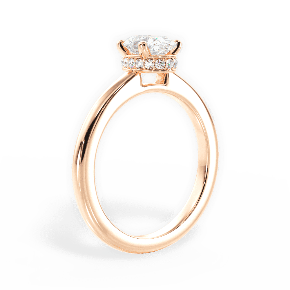 14kt Rose Gold/18kt Rose Gold/oval/front