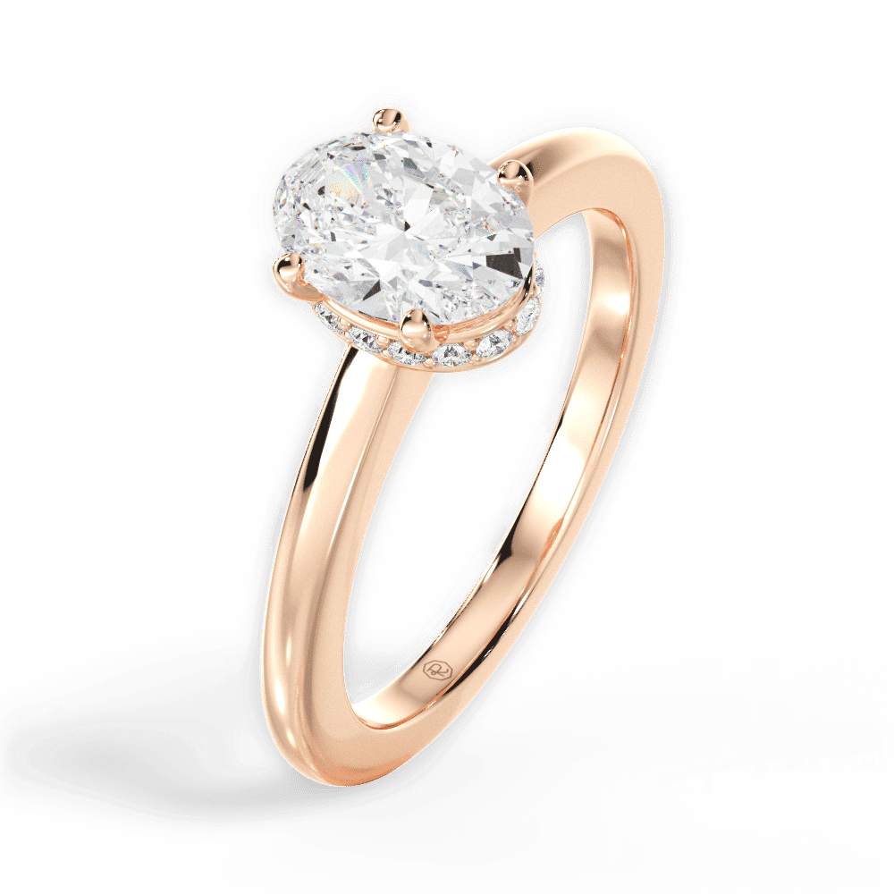 14kt Rose Gold/18kt Rose Gold/oval/perspective