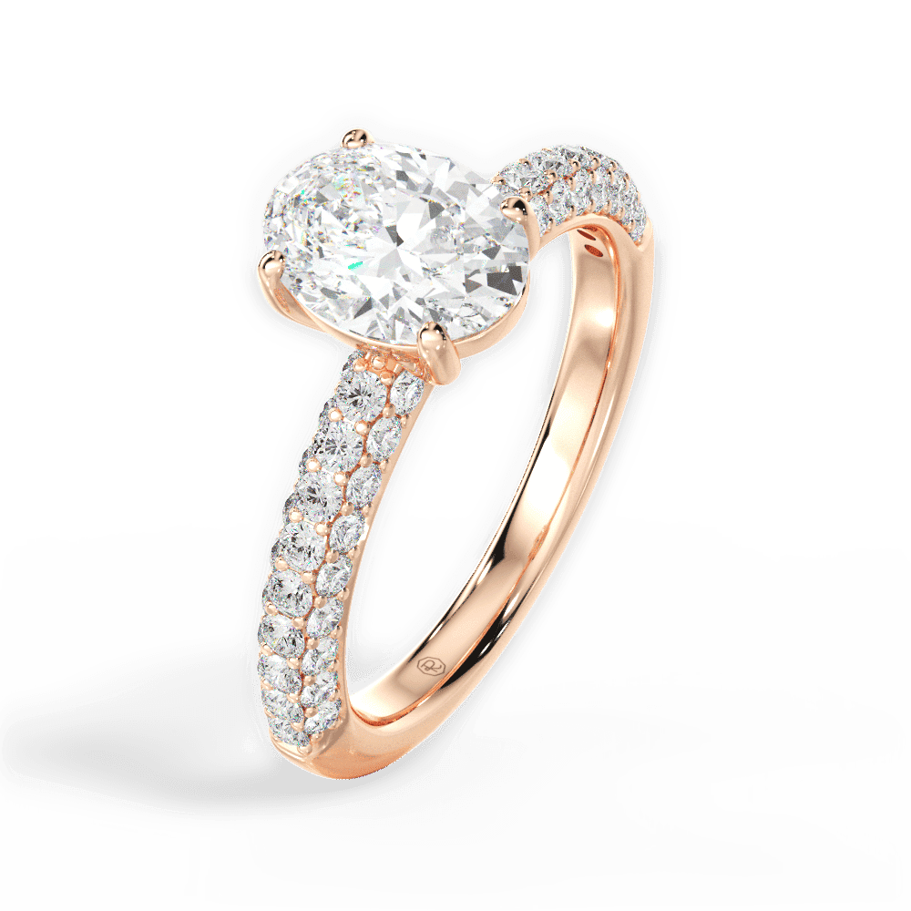 14kt Rose Gold/18kt Rose Gold/oval/perspective