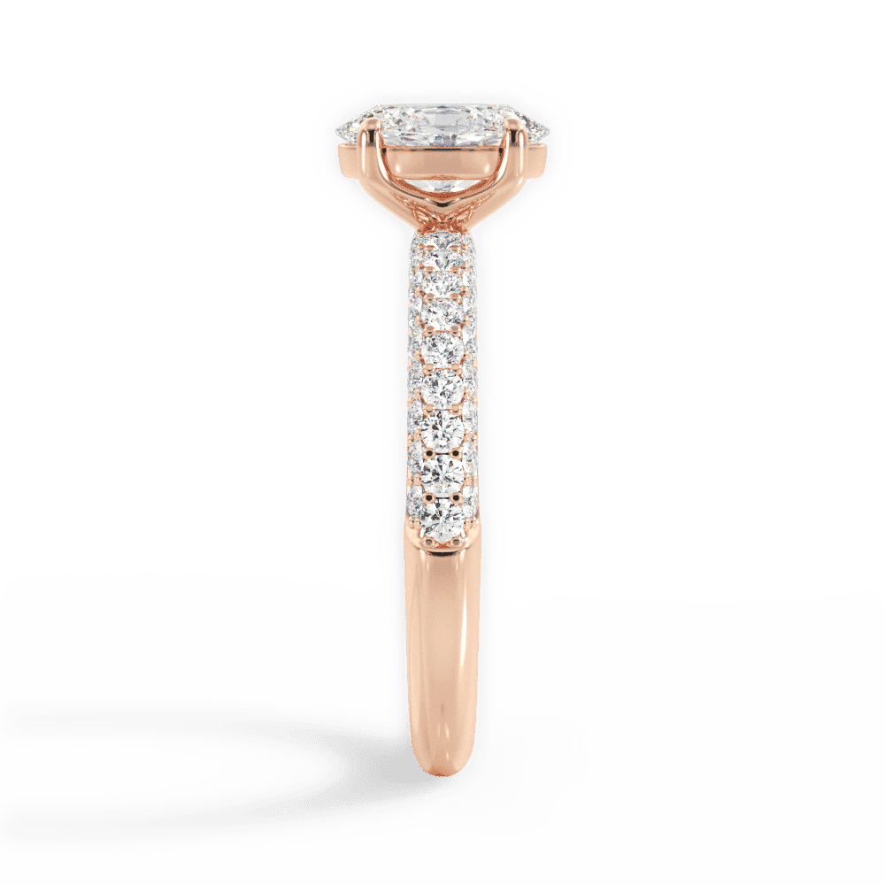 14kt Rose Gold/18kt Rose Gold/oval/side