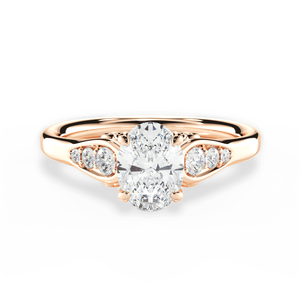 14kt Rose Gold/18kt Rose Gold/oval/top