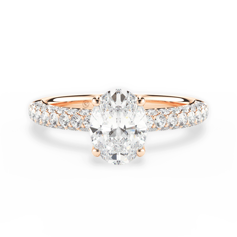 14kt Rose Gold/18kt Rose Gold/oval/top