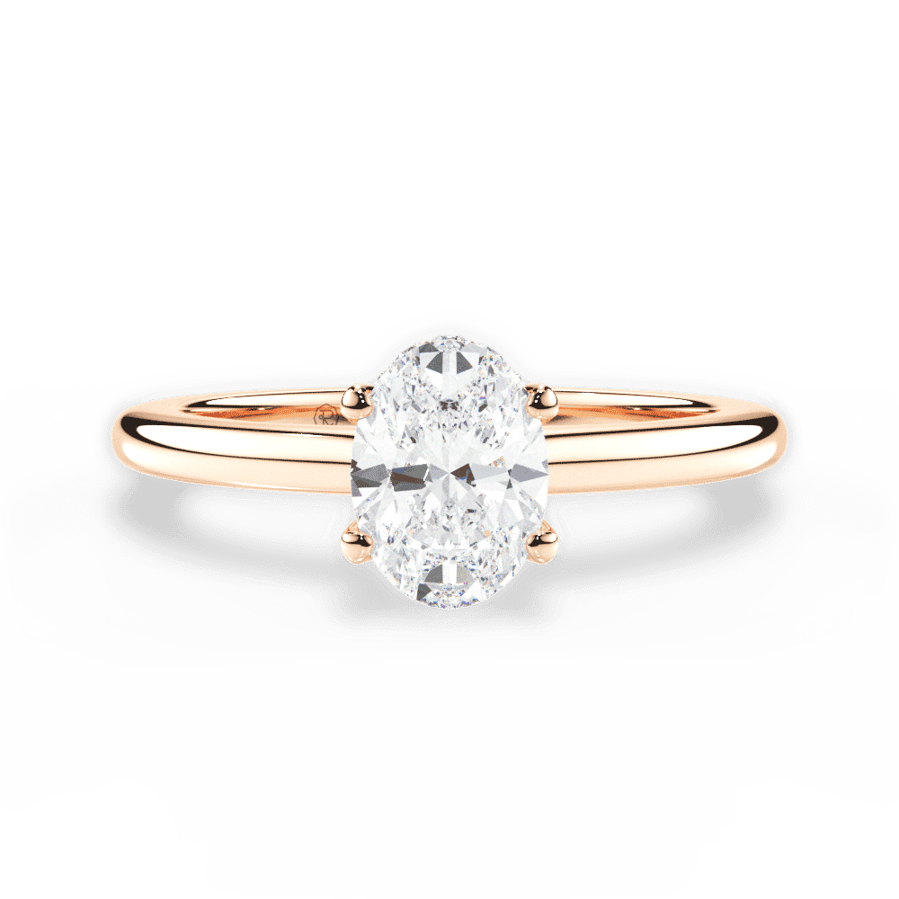 14kt Rose Gold/18kt Rose Gold/oval/top