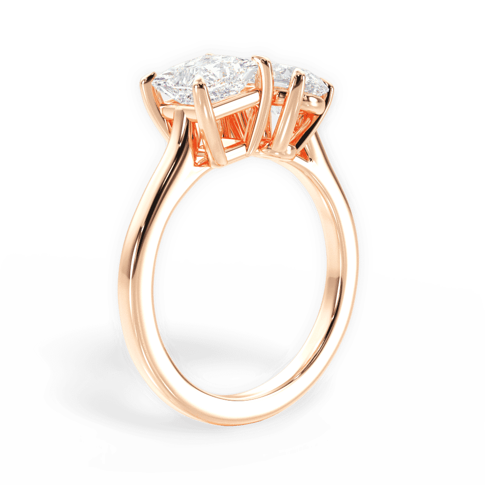 14kt Rose Gold/18kt Rose Gold/pear/front