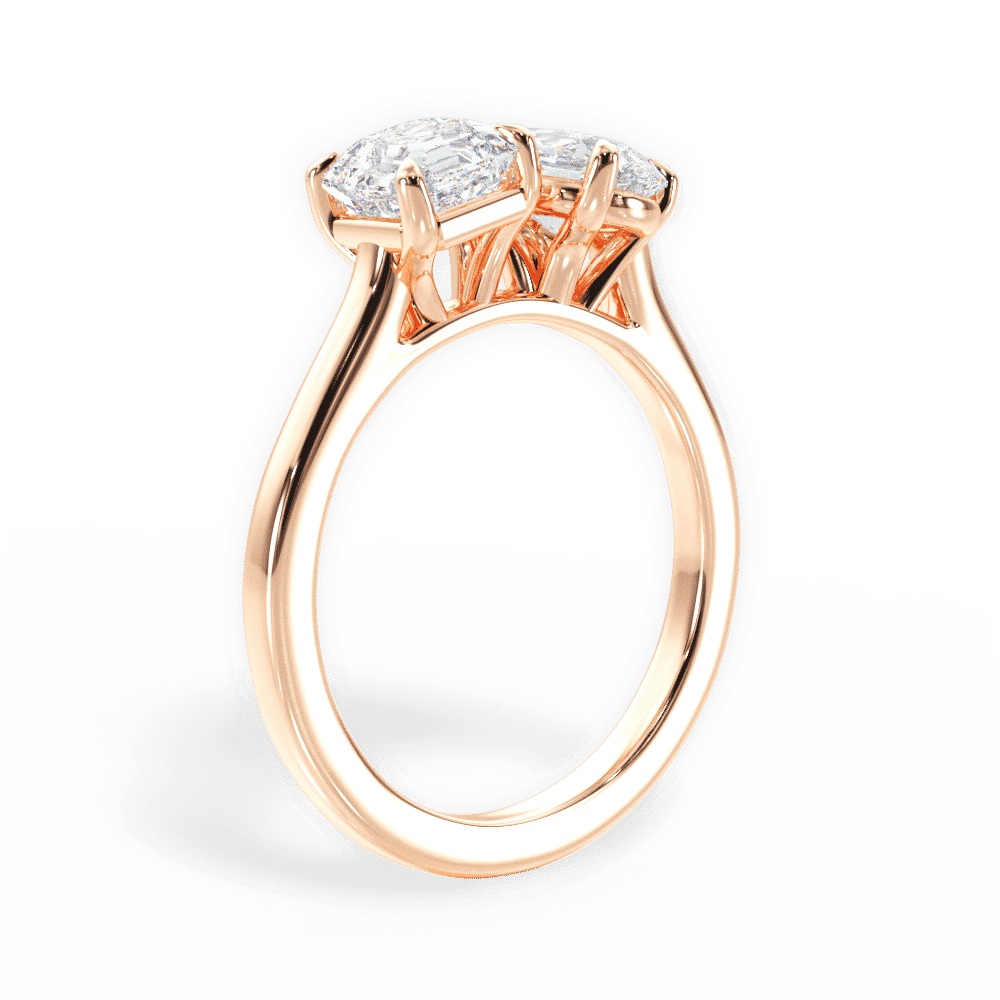 14kt Rose Gold/18kt Rose Gold/pear/front