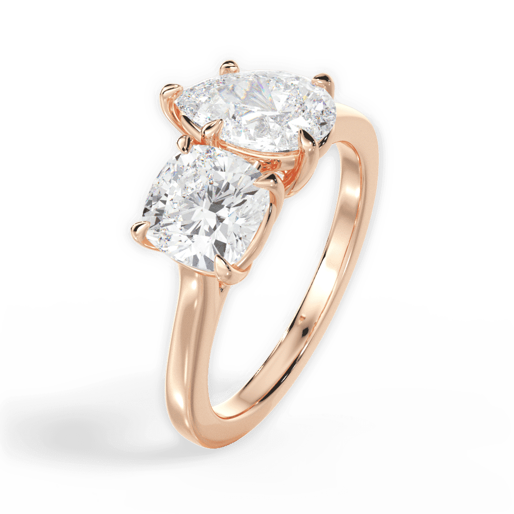 14kt Rose Gold/18kt Rose Gold/pear/perspective