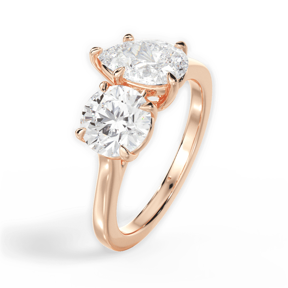 14kt Rose Gold/18kt Rose Gold/pear/perspective