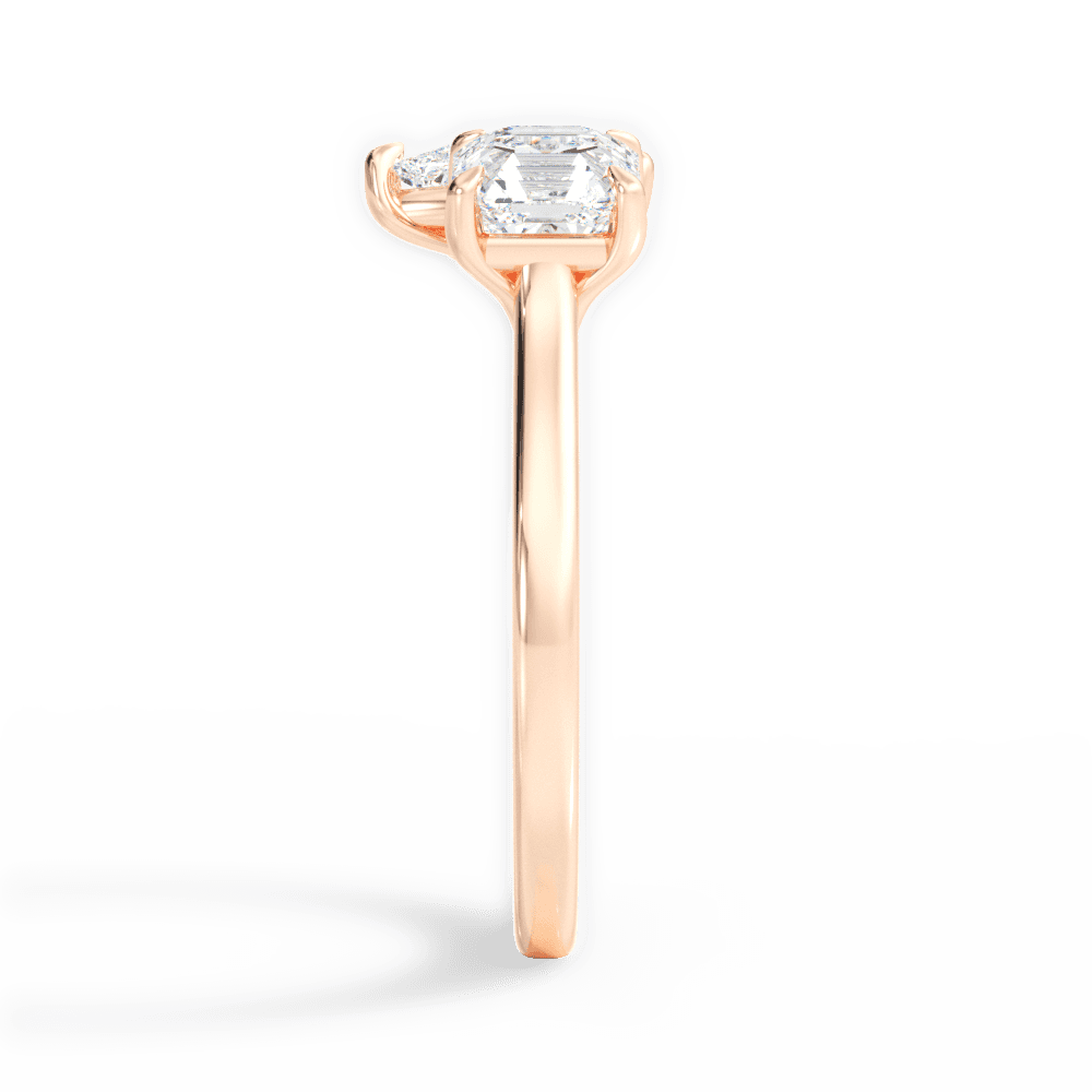 14kt Rose Gold/18kt Rose Gold/pear/side