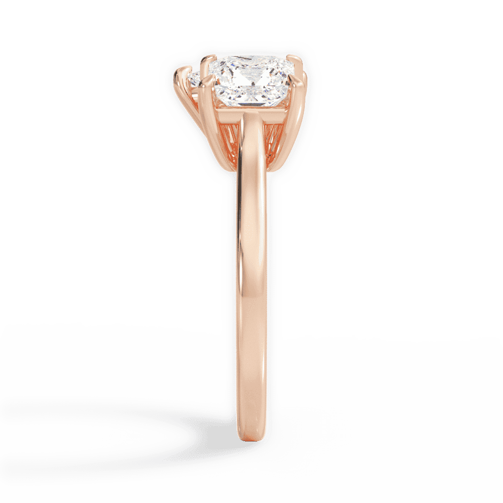 14kt Rose Gold/18kt Rose Gold/pear/side