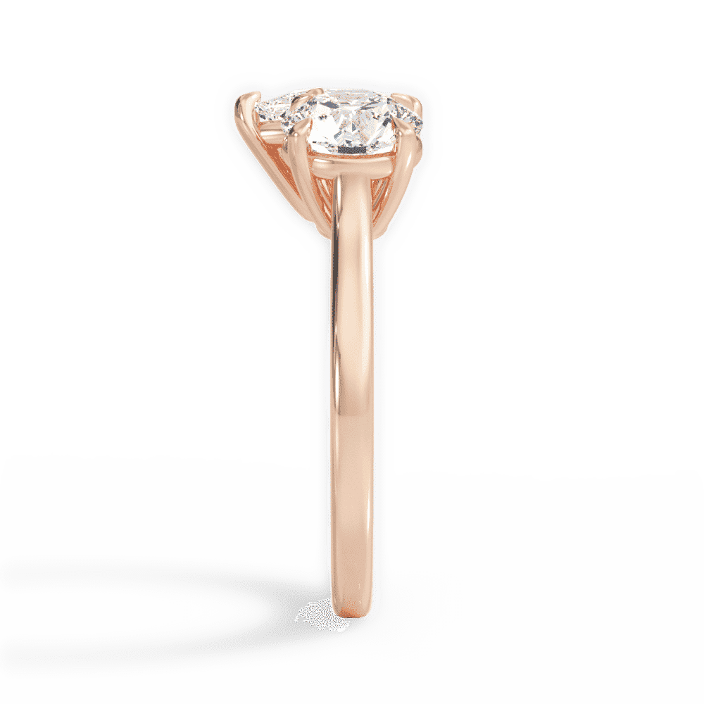 14kt Rose Gold/18kt Rose Gold/pear/side