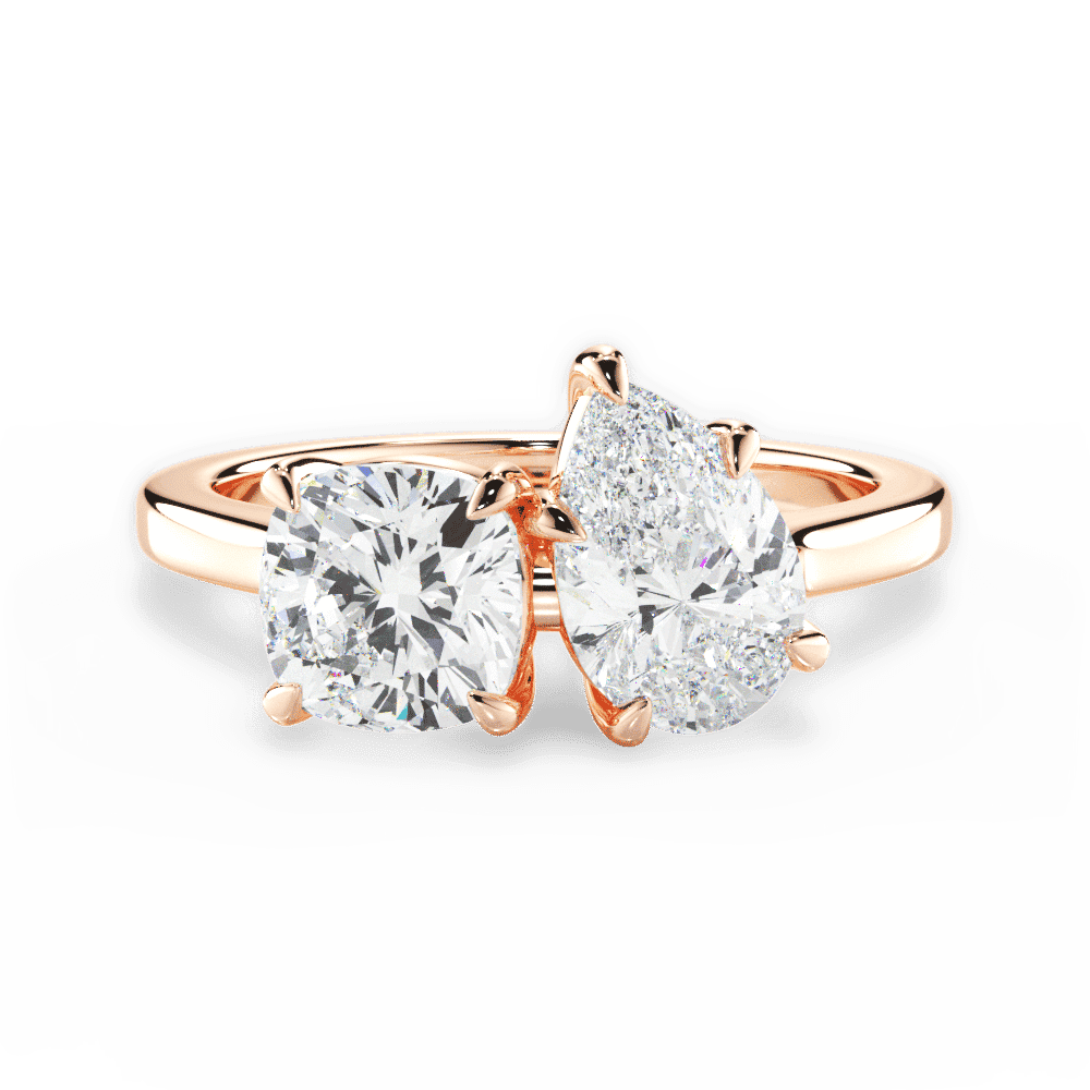 14kt Rose Gold/18kt Rose Gold/pear/top
