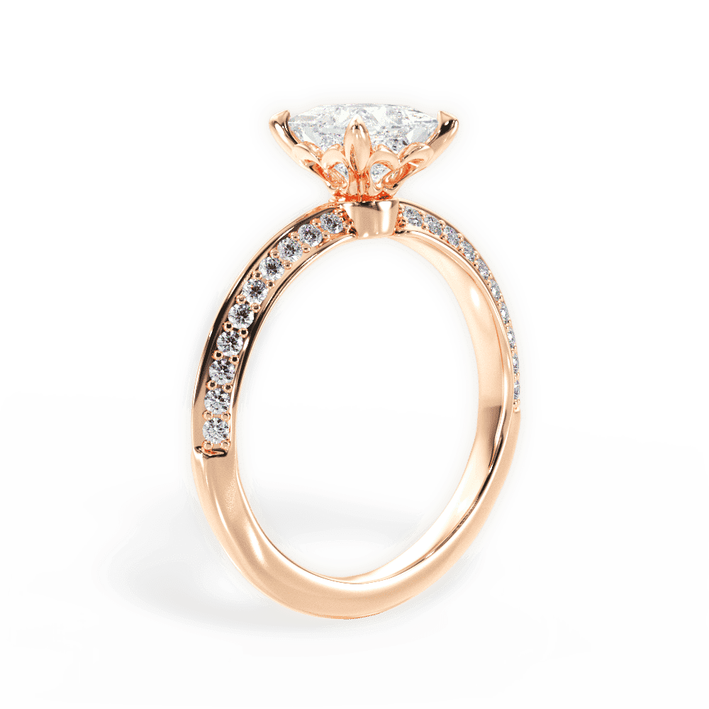 14kt Rose Gold/18kt Rose Gold/princess/front